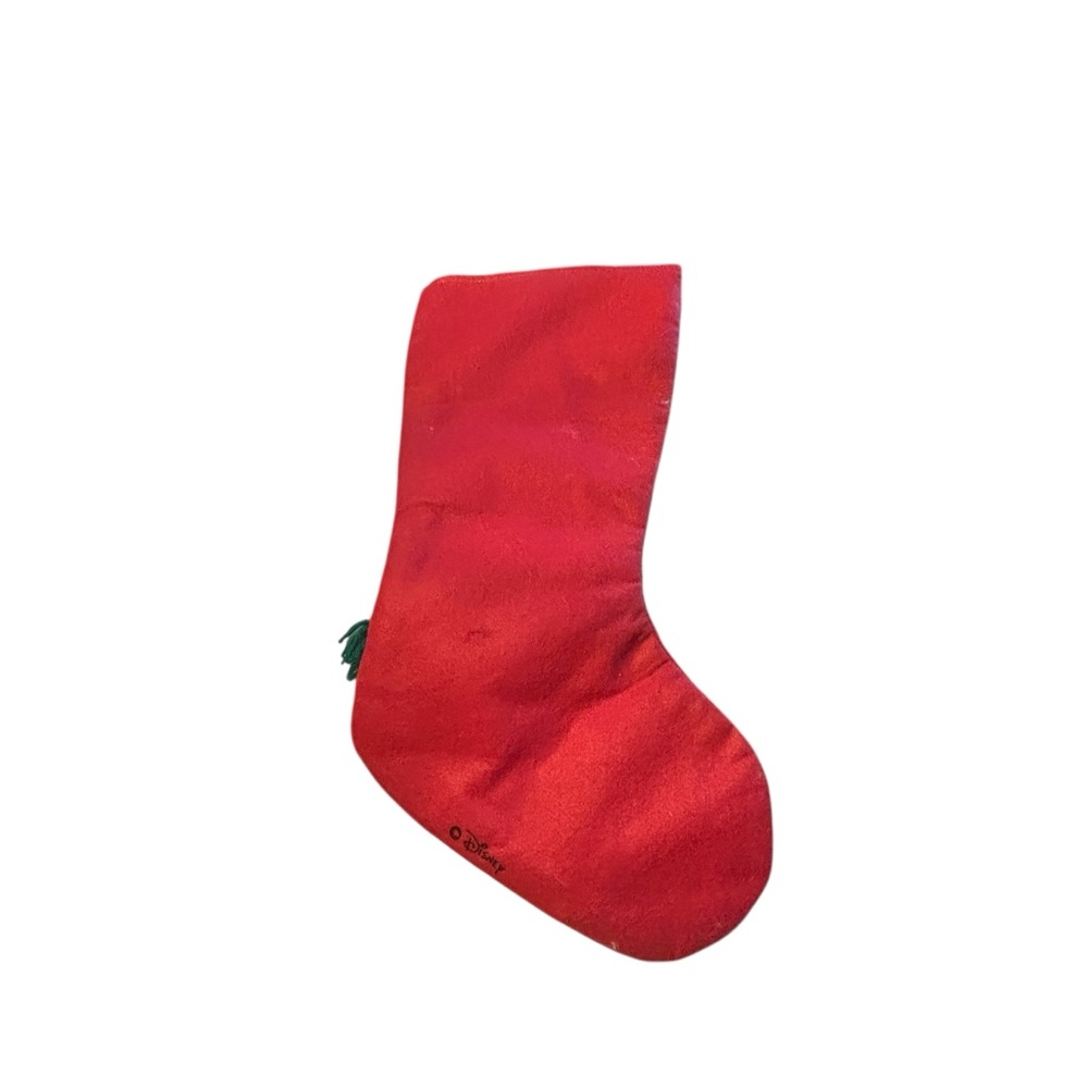 Vtg RARE HTF Disney Winnie The Pooh Bear Christmas Stocking Felt 3D Green red - Picture 12 of 14